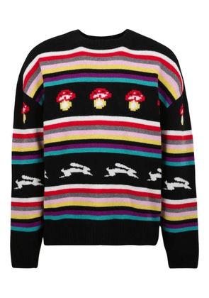 MSGM jacquard oversized sweater - Black