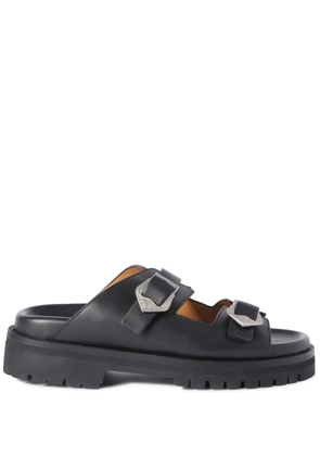Off-White Bulk Arrow leather sandals - Black
