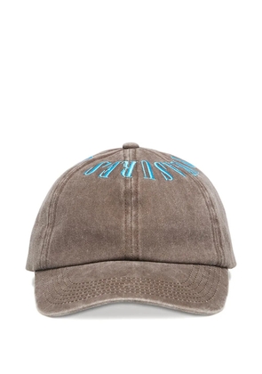 Pleasures embroidered-logo cap - Brown