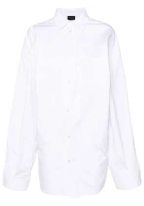 Balenciaga asymmetric poplin shirt - White