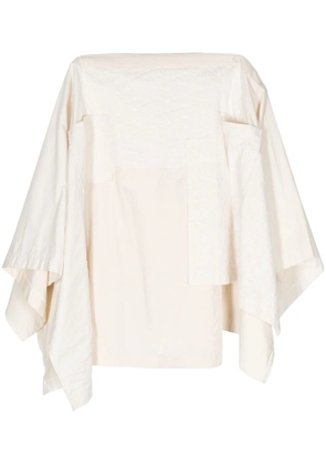 Comme des Garçons TAO panelled draped skirt - White