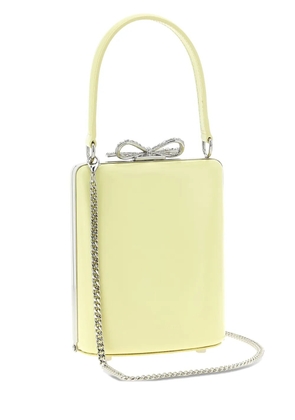 Self-Portrait rhinestone-bow tote bag - Yellow