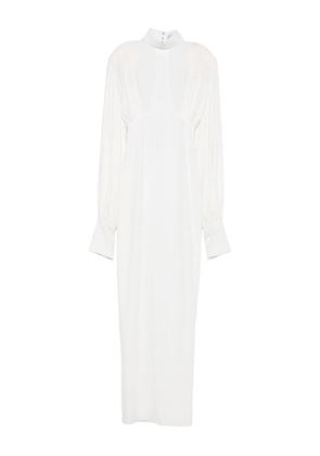 Vestiaire d'un Oiseau Libre Pearl high-neck maxi dress - White