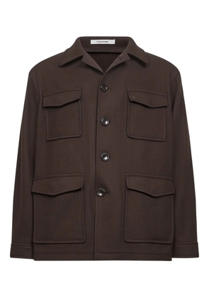 Tagliatore button-front flap-pocket shirt jacket - Brown