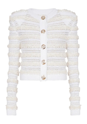 Balmain tweed cardigan - White