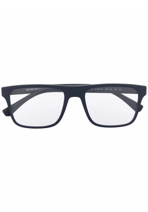 Emporio Armani changeable-lense rectangular sunglasses - Blue