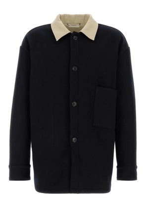 1989 STUDIO contrast-collar shirt - Blue