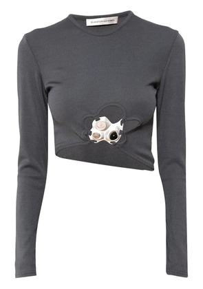 Christopher Esber Trio Stone cropped top - Grey