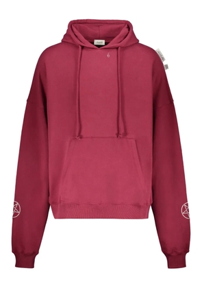 Isabella 1985 graphic-print cotton hoodie - Red