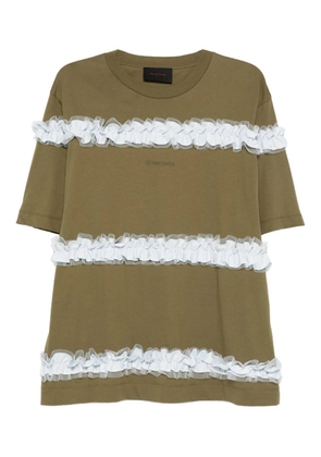 Simone Rocha ruffle-detail T-shirt - Green
