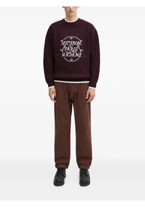 Gramicci Loose Tapered Ridge elasticated belted trousers - Brown