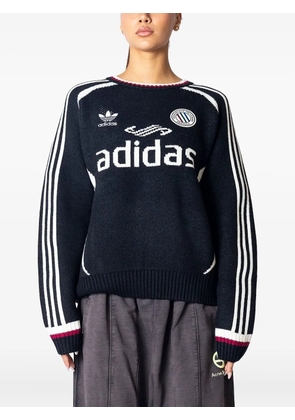 adidas three-stripe logo sweater - Blue