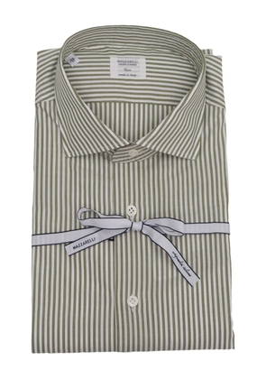 Mazzarelli striped cotton shirt - Green