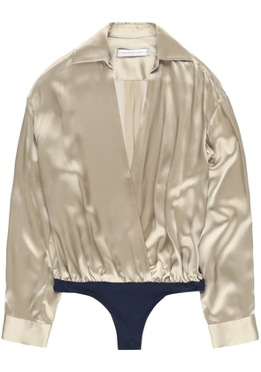 Christopher Esber long-sleeve silk shirt - Neutrals