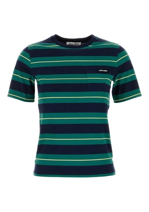 Miu Miu striped T-shirt - Green