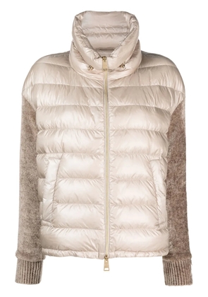 Herno panelled puffer jacket - Neutrals