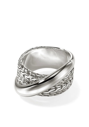 John Hardy sterling silver JH Essential Crossover ring