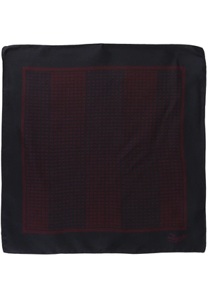 Zegna geometric print pocket square - Blue