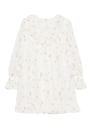 Chloé floral-print mini dress - White