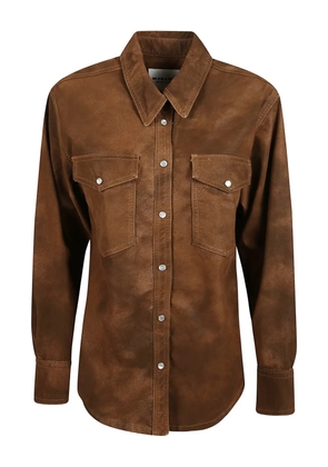 ISABEL MARANT flap-pockets shirt - Brown
