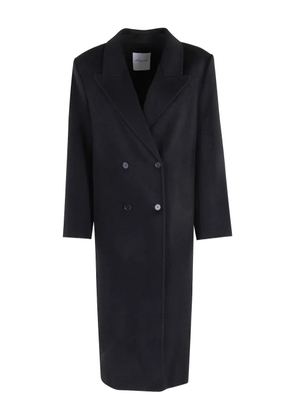 Isabelle Blanche peak-lapel double-breasted coat - Black