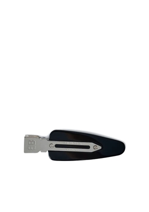 Balenciaga set of two engraved logo hair clip - Black