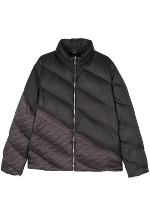 FENDI FF-print puff jacket - Black