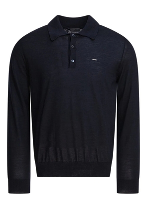 Prada long-sleeve button polo shirt - Blue