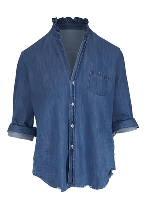 Frank & Eileen ruffled denim shirt - Blue
