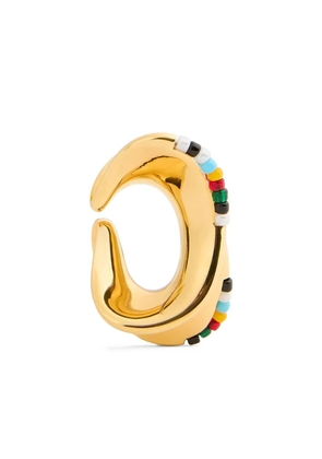 KHAITE beaded shadow ear cuff - Gold