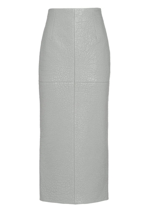 Prada nappa-leather midi skirt - Grey