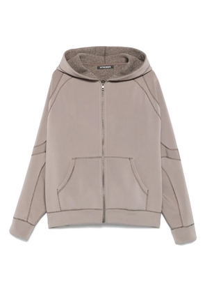 Ottolinger contrast-stitch hooded jacket - Neutrals