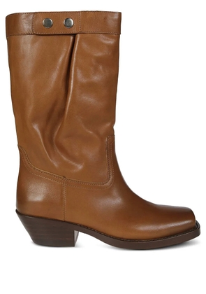 MARANT ÉTOILE leather boots - Brown