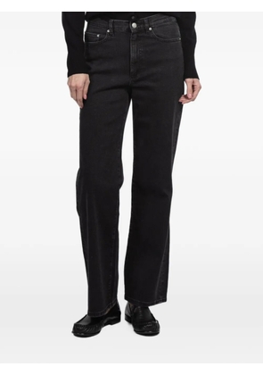 DL1961 Karmine buttoned denim wide-leg jeans - Black