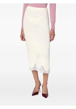 Giuseppe Di Morabito embellished lace midi skirt - Neutrals