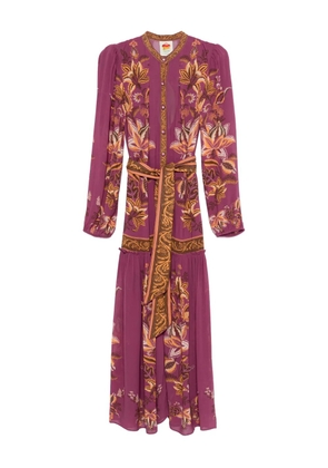 FARM Rio floral-print belted maxi dress - Pink