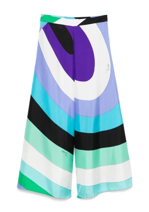 PUCCI Maddalena-print trousers - Blue