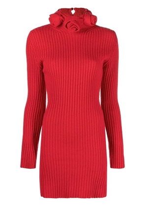 Blumarine roll-neck wool mini dress - Red
