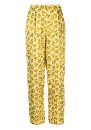 ISABEL MARANT Piera graphic-print trousers - Yellow