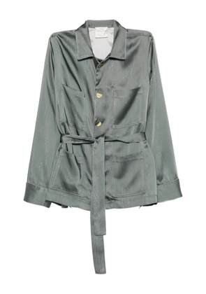 Forte Forte metallic-detail belted jacket - Green