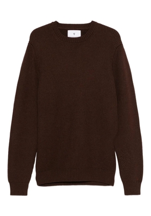 SEVEN GAUGE crew-neck ribbed-knit jumper - Brown