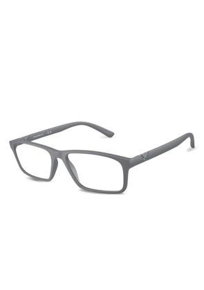 Emporio Armani rectangle-frame glasses - Grey
