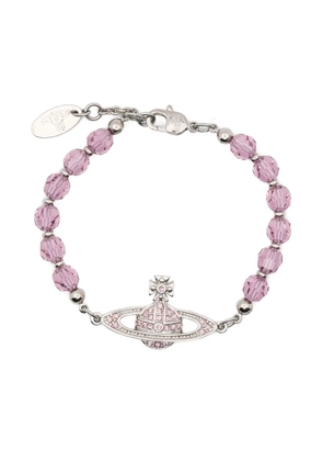 Vivienne Westwood Orb-charm beaded bracelet - Silver