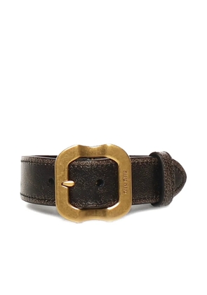 Miu Miu buckled leather bracelet - Brown