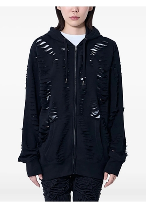 Sia Arnika distressed zip-up hoodie - Black