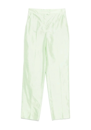 Max Mara silk high-waisted trousers - Green