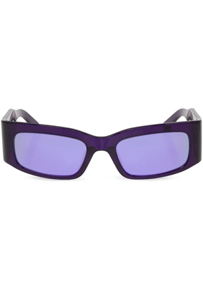 Balenciaga Eyewear logo-print rectangle-frame sunglasses - Purple