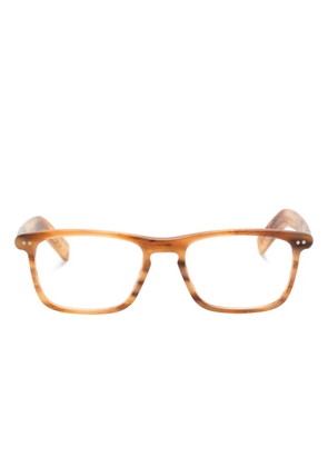 Lunor rectangle-frame glasses - Brown