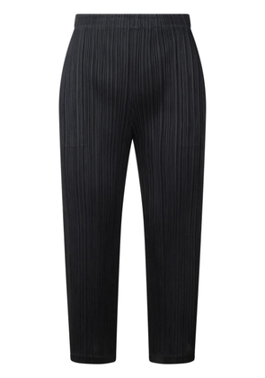 Pleats Please Issey Miyake plissé cropped trousers - Black