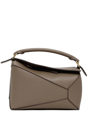 LOEWE Puzzle geometric leather tote bag - Neutrals